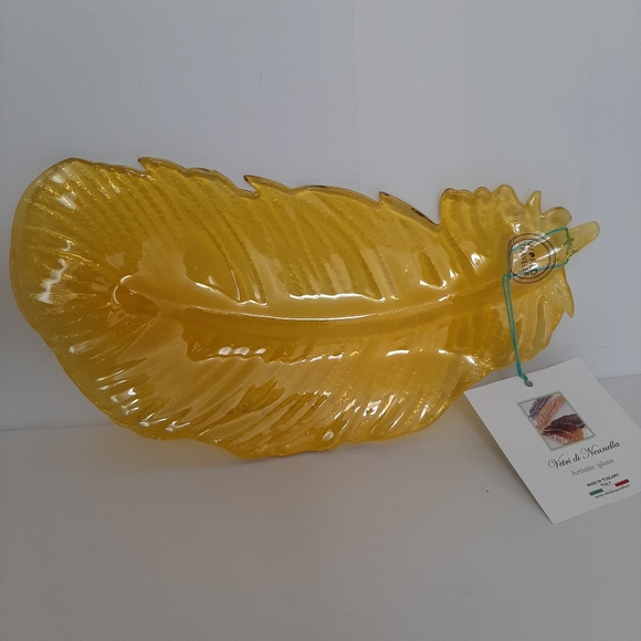 Vetri di Nennella Artistic Glass Leaf Plates, Trinket dish - Picture 12 of 16